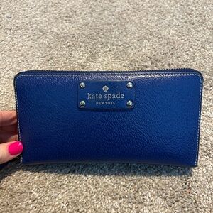 Kate Spade Royal Blue Leather Clutch
